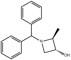 (2S,3R)-1-benzhydryl-2-methylazetidin-3-ol Struktur