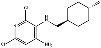 2,6-dichloro-N3-(((1r,4r)-4-methylcyclohexyl)methyl)pyridine-3,4-diamine Structure