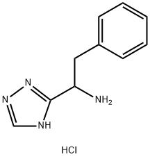 2-phenyl-1-(1H-1,2,4-triazol-5-yl)ethanamine hydrochloride Structure