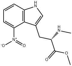 N-甲基-4-硝基-L-色氨酸甲酯,168029-90-1,结构式