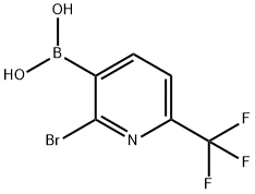 2-Bromo-6-(trifluoromethyl)pyridine-3-boronic acid, 1688675-75-3, 结构式