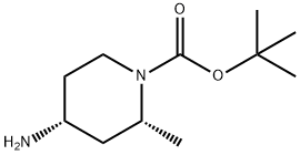 (2R,4R)-4-Amino-2-methyl-piperidine-1-carboxylic acid tert-butyl ester 化学構造式