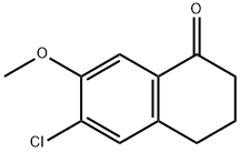 6-CHLORO-7-METHOXY-1,2,3,4-TETRAHYDRONAPHTHALEN-1-ONE Struktur