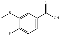 4-氟-3-(甲基硫基)苯甲酸 结构式