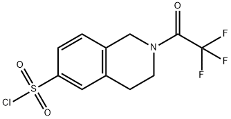 2-(2,2,2-トリフルオロアセチル)-1,2,3,4-テトラヒドロイソキノリン-6-スルホニルクロリド 化学構造式
