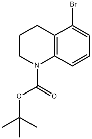 2-Methyl-2-propanyl 5-bromo-3,4-dihydro-1(2H)-quinolinecarboxylate 化学構造式