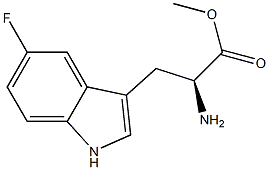 Tryptophan, 5-fluoro-, methyl ester 化学構造式