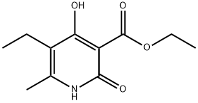 3-甲酸乙酯-4-羟基-5-乙基-6-甲基吡啶酮 结构式