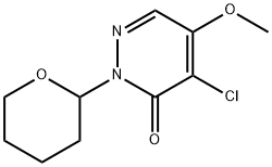4-Chloro-5-methoxy-2-(2-tetrahydropyranyl)pyridazin-3(2H)-one Structure