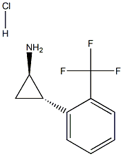 2-(2-(三氟甲基)苯基)环丙胺盐酸盐 结构式