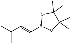 (E)-4,4,5,5-四甲基-2-(3-甲基丁-1-烯-1-基)-1,3,2-二氧杂硼烷 结构式