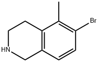 6-溴-5-甲基-1,2,3,4-四氢异喹啉 结构式