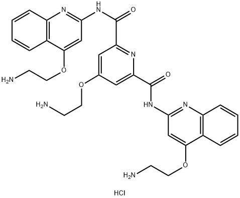 Pyridostatin hydrochloride 化学構造式