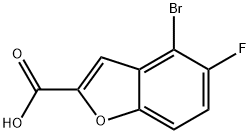 4-bromo-5-fluorobenzofuran-2-carboxylicacid Struktur