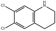 6,7-ジクロロ-1,2,3,4-テトラヒドロキノリン 化学構造式