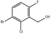 3-Bromo-2-chloro-6-fluorobenzyl alcohol 化学構造式