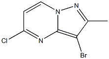 3-Bromo-5-chloro-2-methylpyrazolo[1,5-a]pyrimidine 结构式