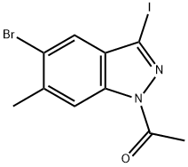 1-(5-Bromo-3-iodo-6-methyl-1H-indazol-1-yl)ethanone Structure