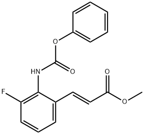 2-Propenoic acid, 3-[3-fluoro-2-[(phenoxycarbonyl)amino]phenyl]-, methyl ester, (2E)- Struktur