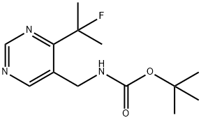 tert-butyl (4-(2-fluoropropan-2-yl)pyrimidin-5-yl)methylcarbamate Structure