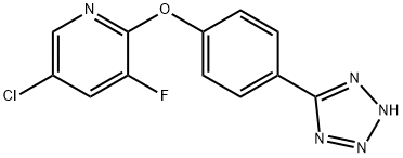 2-(4-(2H-tetrazol-5-yl)phenoxy)-5-chloro-3-fluoropyridine Structure