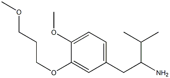 1-(4-methoxy-3-(3-methoxypropoxy)phenyl)-3-methylbutan-2-amine,1802412-95-8,结构式