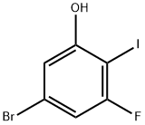 5-Bromo-3-fluoro-2-iodophenol 化学構造式