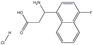 3-アミノ-3-(4-フルオロナフチル)プロパン酸-塩酸塩 化学構造式