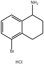 5-ブロモ-1,2,3,4-テトラヒドロナフタレン-1-アミン塩酸塩 化学構造式
