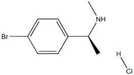 (S)-1-(4-ブロモフェニル)-N-メチルエタンアミン塩酸塩 化学構造式