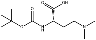 (2S)-4-(二甲基氨基)-2-[[(1,1-二甲基乙氧基)羰基]氨基]-丁酸,181518-87-6,结构式