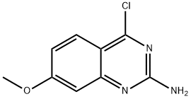 4-氯-7-甲氧基-2-喹唑啉胺, 181871-75-0, 结构式