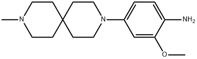 2-methoxy-4-{9-methyl-3,9-diazaspiro[5.5]undecan-3-yl}aniline Struktur