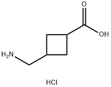 3-(氨基甲基)环丁烷羧酸盐酸盐,1818847-68-5,结构式