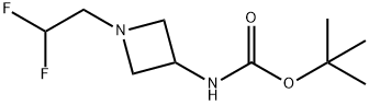 tert-butyl N-[1-(2,2-difluoroethyl)azetidin-3-yl]carbamate Struktur