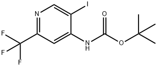 tert-butyl 2-(trifluoromethyl)-5-iodopyridin-4-ylcarbamate Struktur