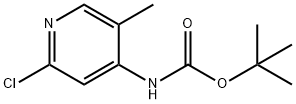 2-クロロ-5-メチルピリジン-4-イルカルバミン酸TERT-ブチル 化学構造式
