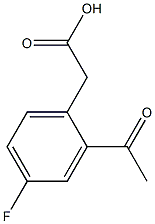 2-(2-Acetyl-4-fluorophenyl)acetic acid Struktur