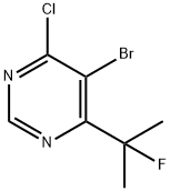 5-bromo-4-chloro-6-(2-fluoropropan-2-yl)pyrimidine Struktur