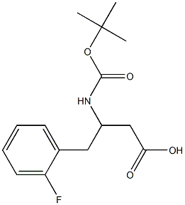 3-(Boc-amino)-4-(2-fluorophenyl)butyric Acid 化学構造式