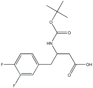 3-(BOC-氨基)-4-(3,4-二氟苯基)丁酸,1824364-78-4,结构式