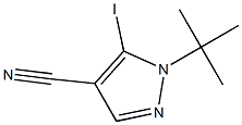 1-(叔丁基)-5-碘-1H-吡唑-4-甲腈,1824600-86-3,结构式