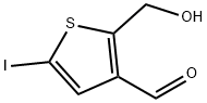 2-(Hydroxymethyl)-5-iodothiophene-3-carbaldehyde 化学構造式