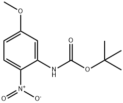 N-(叔丁氧羰基)-5-甲氧基-2-硝基苯胺, 185428-55-1, 结构式