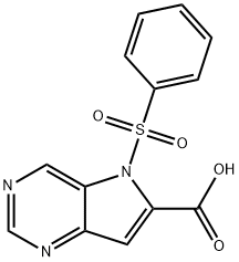 5-Benzenesulfonyl-5H-pyrrolo[3,2-d]pyrimidine-6-carboxylic acid,1860028-33-6,结构式