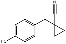 1-(4-hydroxybenzyl)cyclopropanecarbonitrile Struktur