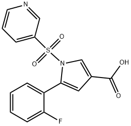 5-(2-Fluorophenyl)-1-(3-pyridinylsulfonyl)-1H-pyrrole-3-carboxylic acid Structure