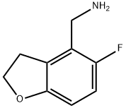 (5-fluoro-2,3-dihydrobenzofuran-4-yl)methanamine 化学構造式