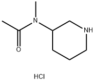 N-methyl-N-(piperidin-3-yl)acetamide hydrochloride 化学構造式