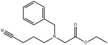 N-BENZYL-N-(3-CYANOPROPYL)-GLYCINE ETHYL ESTER Structure